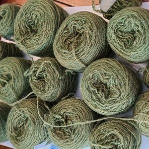 Olive green cashmere yarn